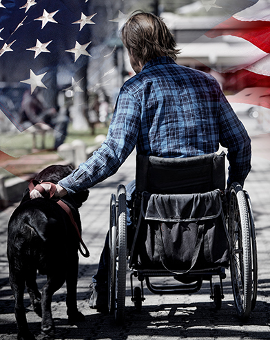 Veteran with Service Dog